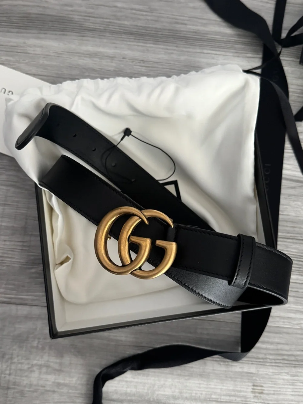 Gucci Marmont Double G Leather Belt – Brand New - Picture 2 of 5